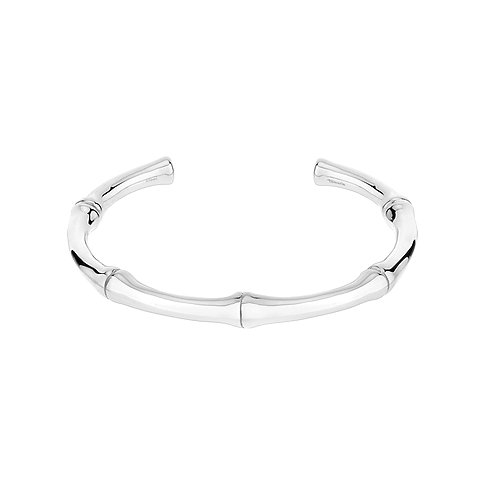 Böjt öppet armband från Tamaris i rostfritt stål, visuellt inspirerat av bambustjälkar.