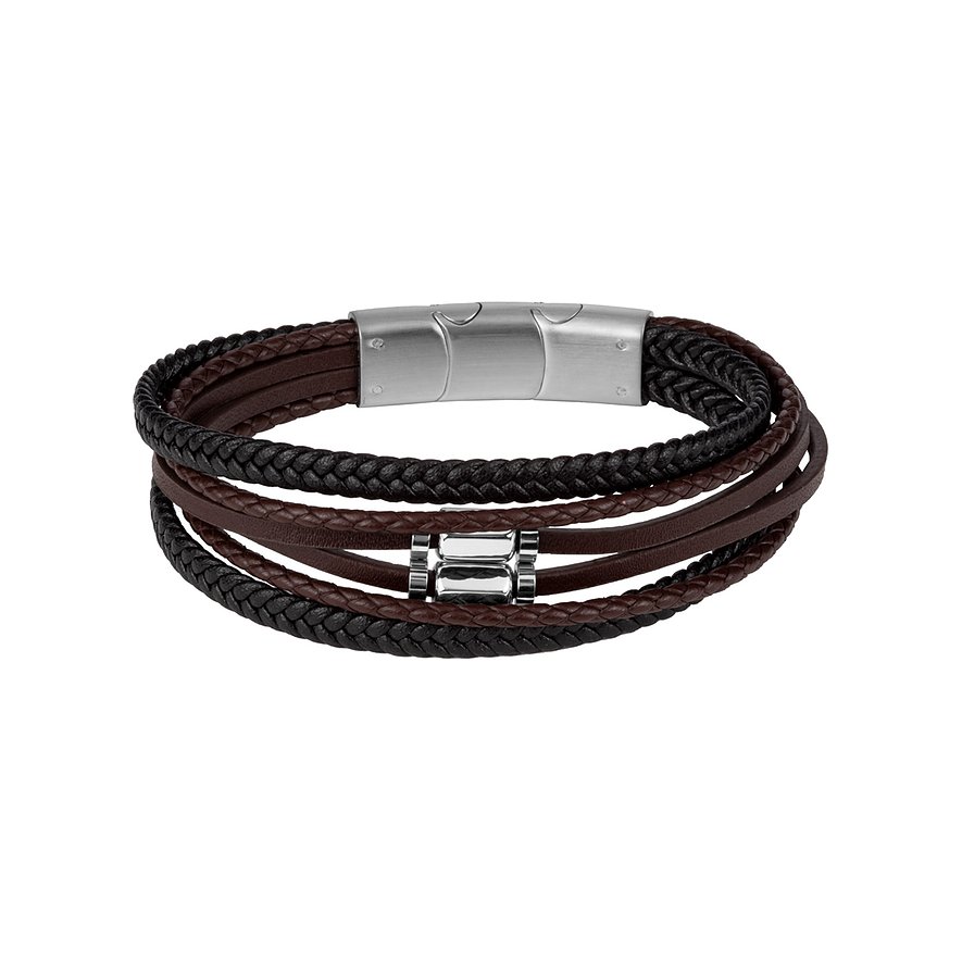 jacques lemans bracelet s-b117a cuir, acier inoxydable
