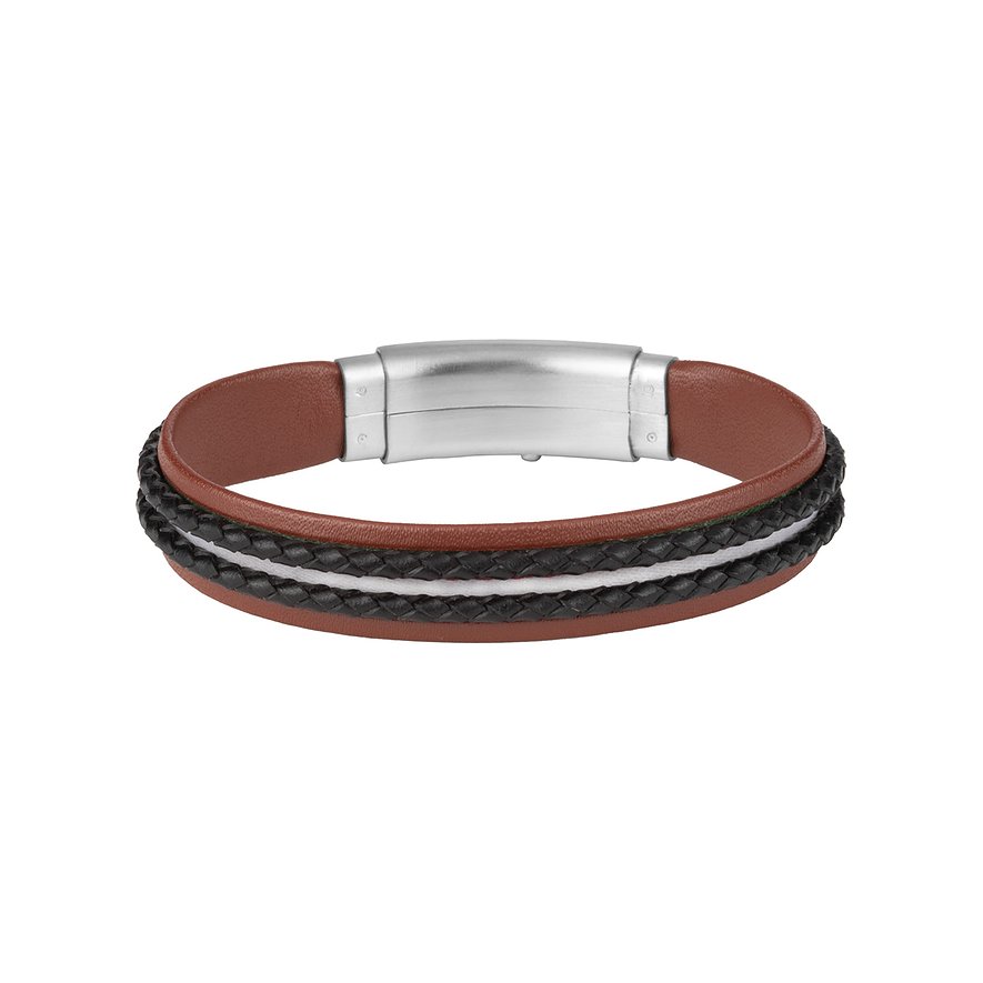 jacques lemans bracelet s-b119a cuir, acier inoxydable