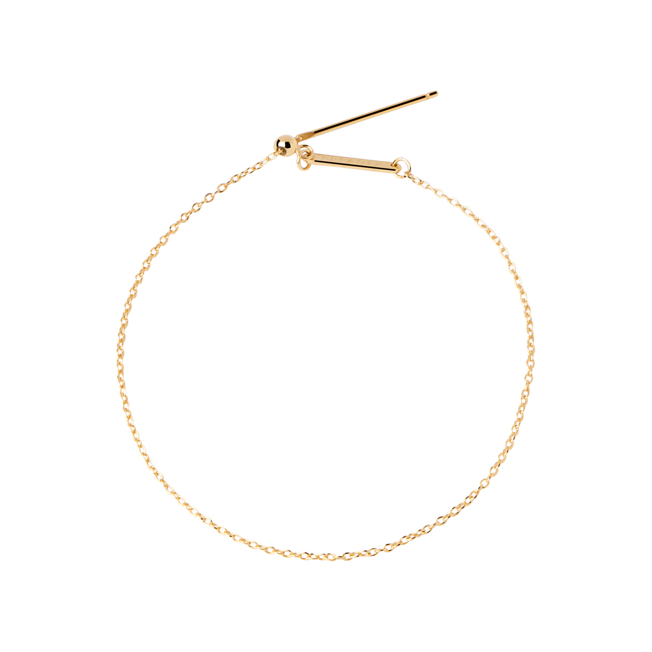 PdPaola armband van 925 zilver met een fijne ketting en schuifsluiting.