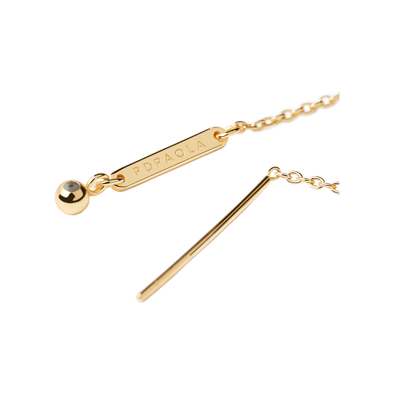 PdPaola armband van 925 zilver met bal en staaf.