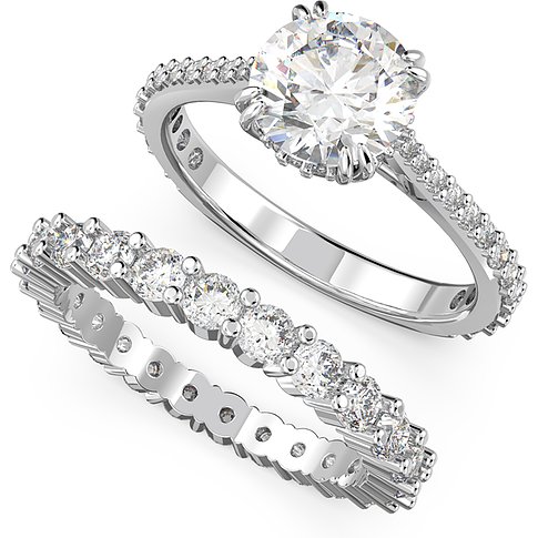 Swarovski Schmuckset mit Kristallen und Metall.