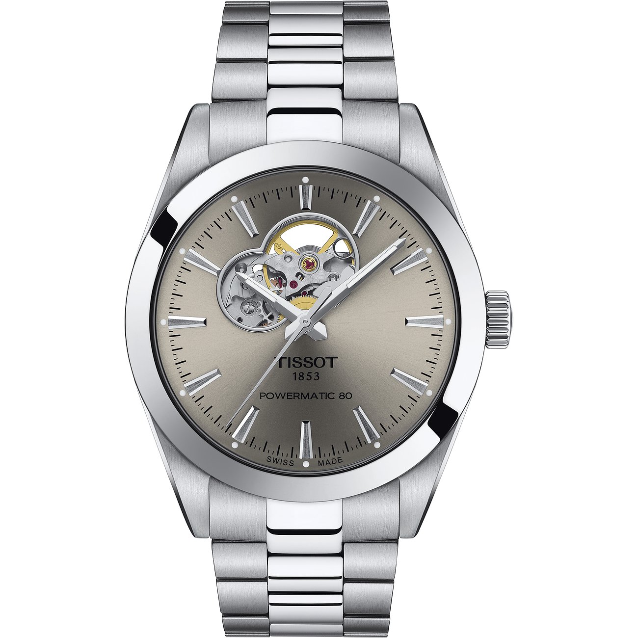 Tissot Herrenuhr Gentleman Powermatic 80 Open Heart T1274071108100