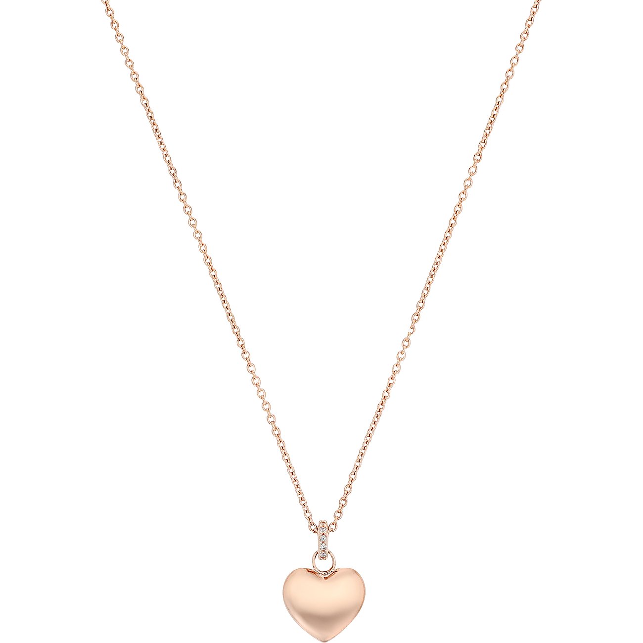 Collana s.Oliver in argento con pendente a cuore e piccola pietra di zirconia.
