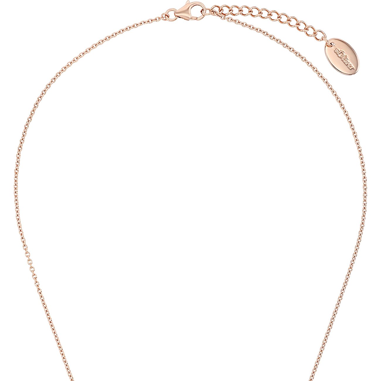 Collana s.Oliver in argento sterling 925 color oro rosa. Una catena sottile con chiusura a moschettone ed estensione.