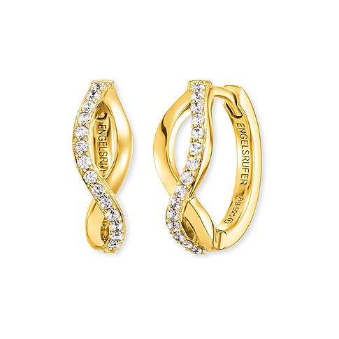 Engelsrufer Ohrringe aus 925er Silber mit Zirkonia besetzt.