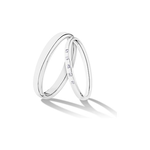 CHRIST Ringe aus Weißgold mit fünf Brillanten.