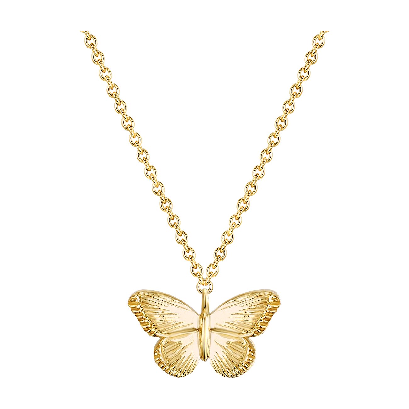 Collier en argent Glanzstücke München avec pendentif papillon, argent 925.