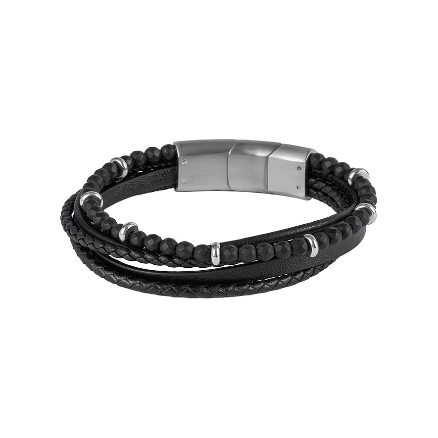 jacques lemans bracelet s-b128a cuir, acier inoxydable