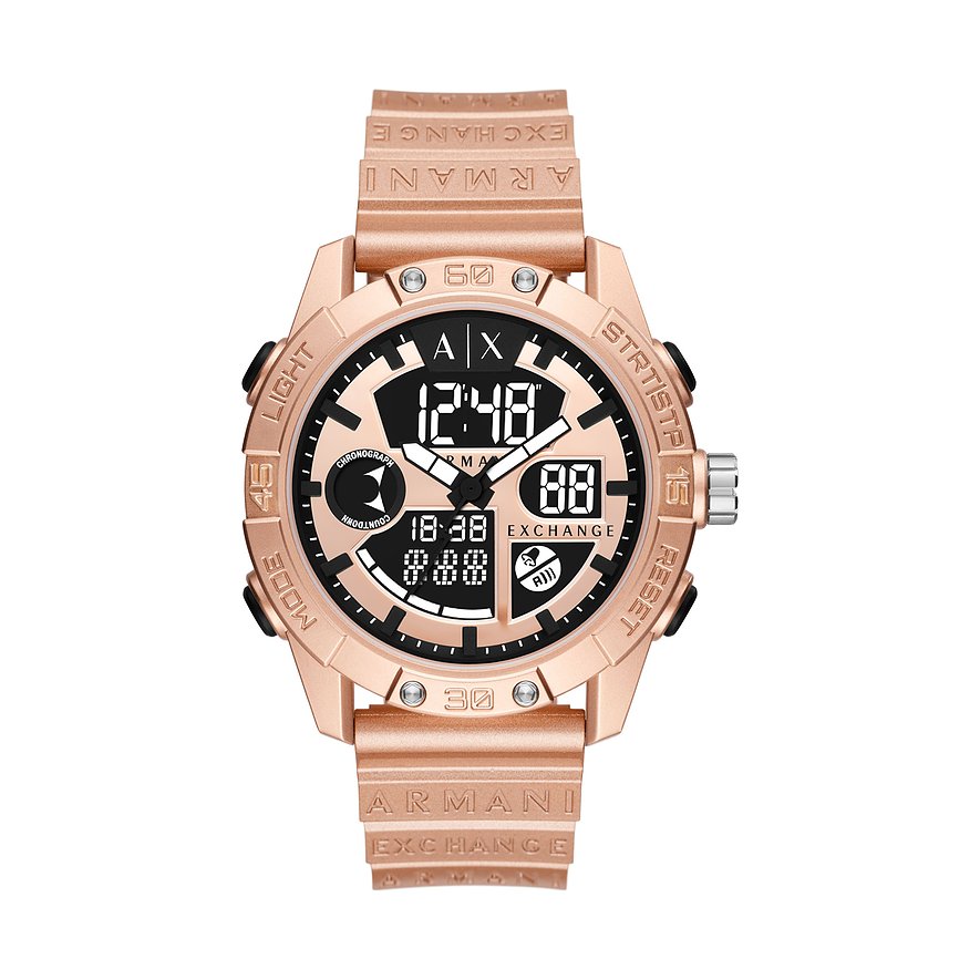 Armani Exchange Herrenuhr AX2967, Herren, Kunststoff, Armband: Kunststoff, Quarz, analog