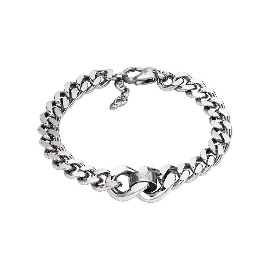 Emporio Armani Armband , Herren, Edelstahl, silber