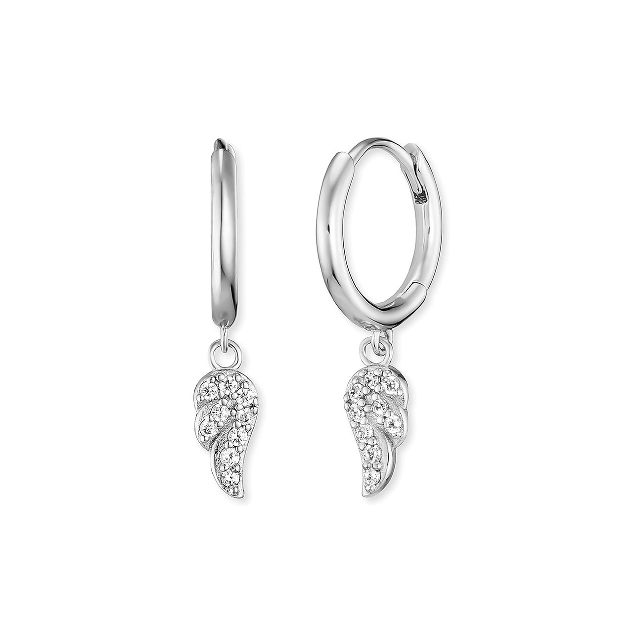 Engelsrufer Lotus ERE LILLOTUS BI ST   Pendientes De Plata De Ley 925 Rodiada, Bicolor, Cierre De Mariposa, 1 X 1 Cm