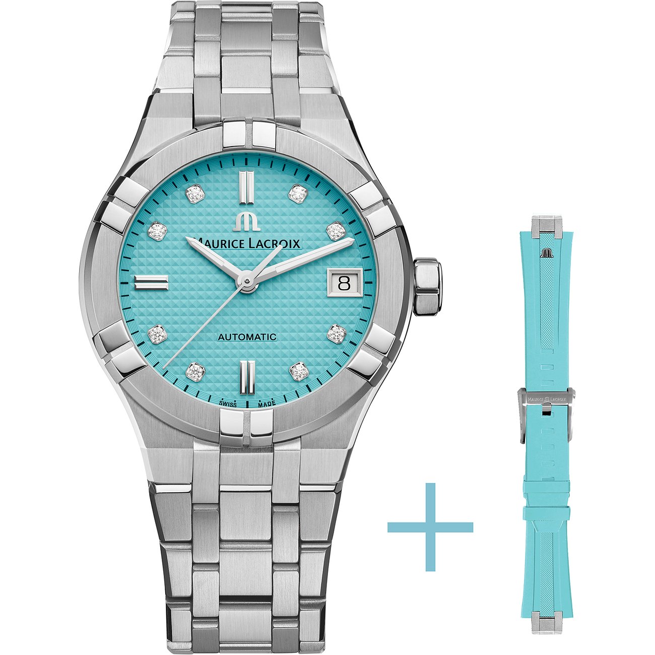 Maurice Lacroix Uhren-Set inkl. Wechselarmband Aikon Automatic Date AI6006-SS00F-451-C