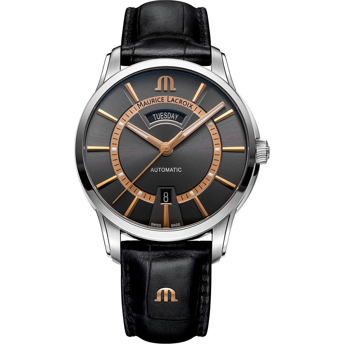 Maurice Lacroix Herrenuhr Pontos Day Date PT6358-SS001-333-2