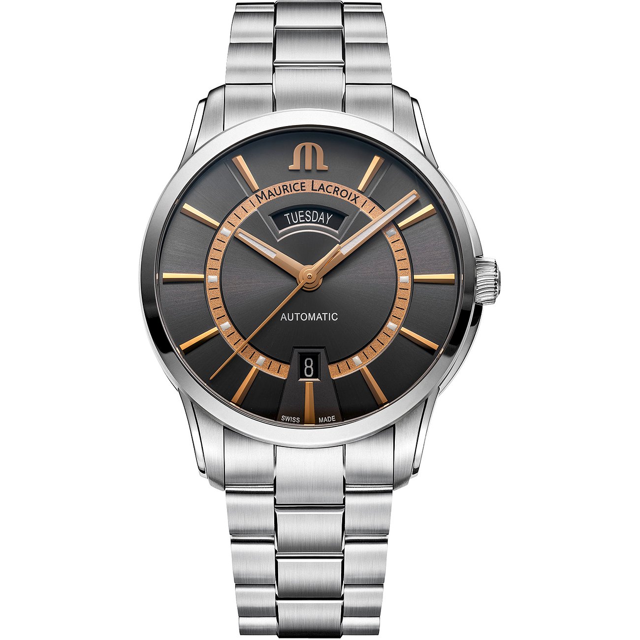 Maurice Lacroix Herrenuhr Pontos Day Date PT6358-SS002-333-1