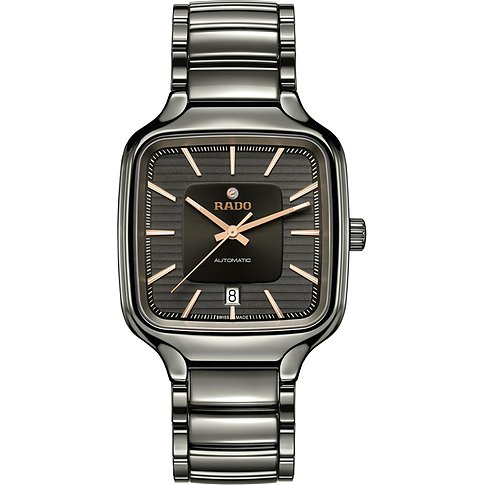 Rado Unisexuhr mit Keramikgehäuse, analog, mit Datumsanzeige.