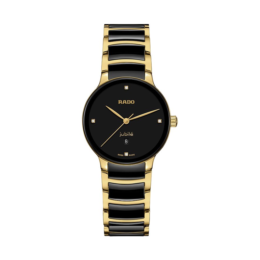 Rado Damenuhr Centrix R30025712, Damen, Edelstahl, Armband: Edelstahl, Keramik, Quarz, analog