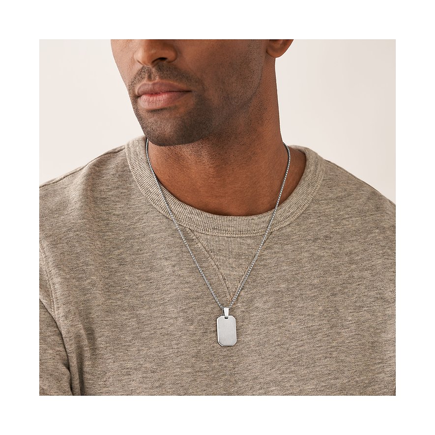 Fossil Collana Donna Drew In Acciaio Color Oro Rosa Con Ciondolo Cuore – Gioiello Elegante E Personalizzabile