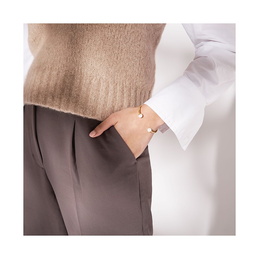 Skagen Agnethe Schelpparel Manchetarmband voor Dames, SKJ1748791