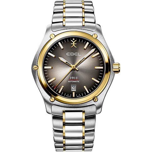 Ebel 1911 Damenuhr mit Edelstahlgehäuse, bicolor, mit Datum, analog.