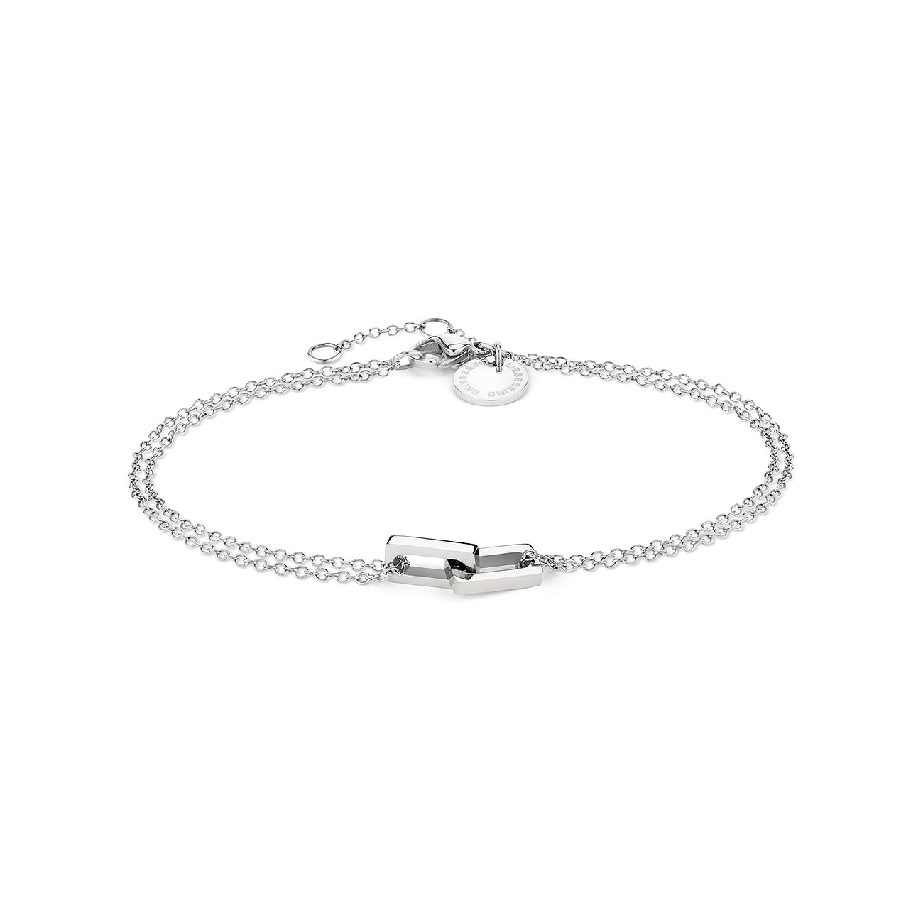 Liebeskind armbånd i rustfrit stål med ledvedhæng.