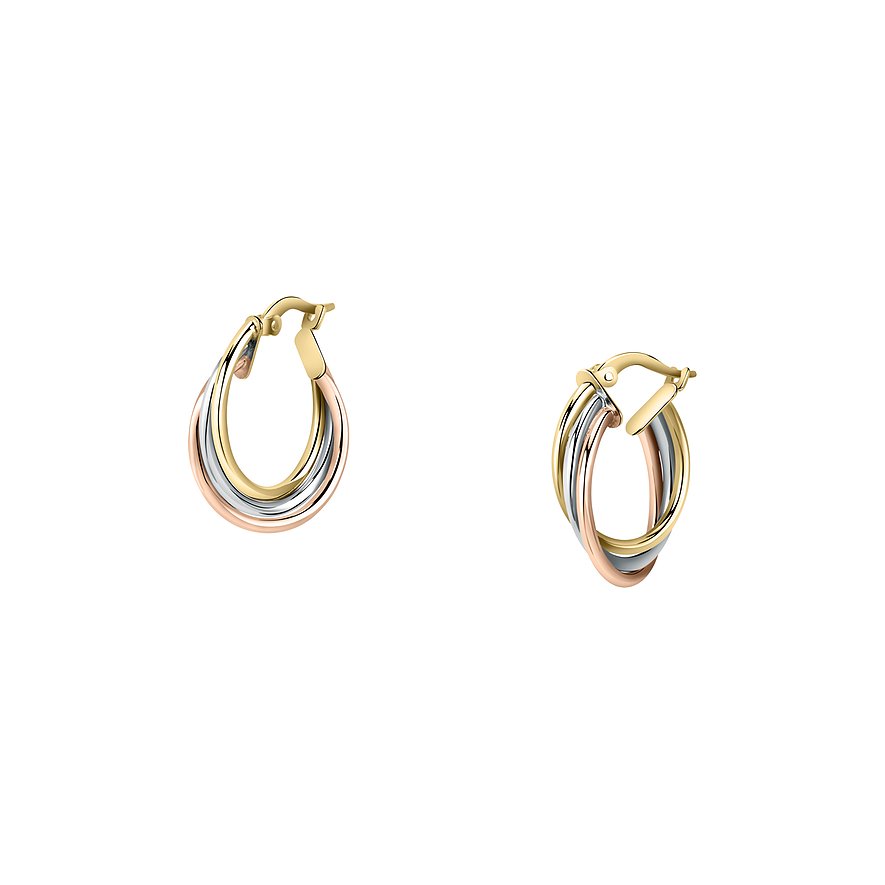 FAVS Creolen , Damen, 375er Gelbgold, gelbgold