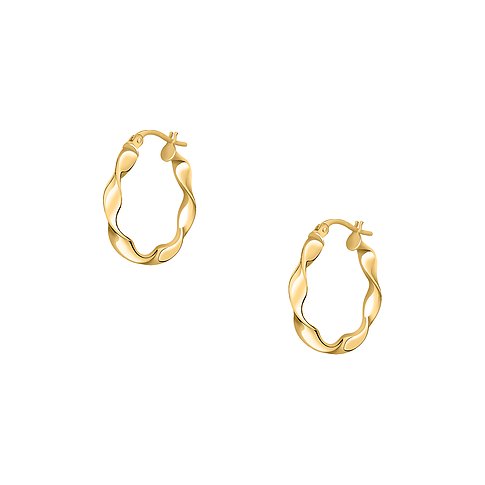 CHRIST Ohrringe aus 585 Gelbgold, gedrehtes Design.