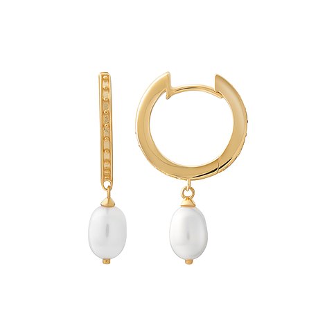 Caï Ohrringe aus 925er Silber mit Perlen.