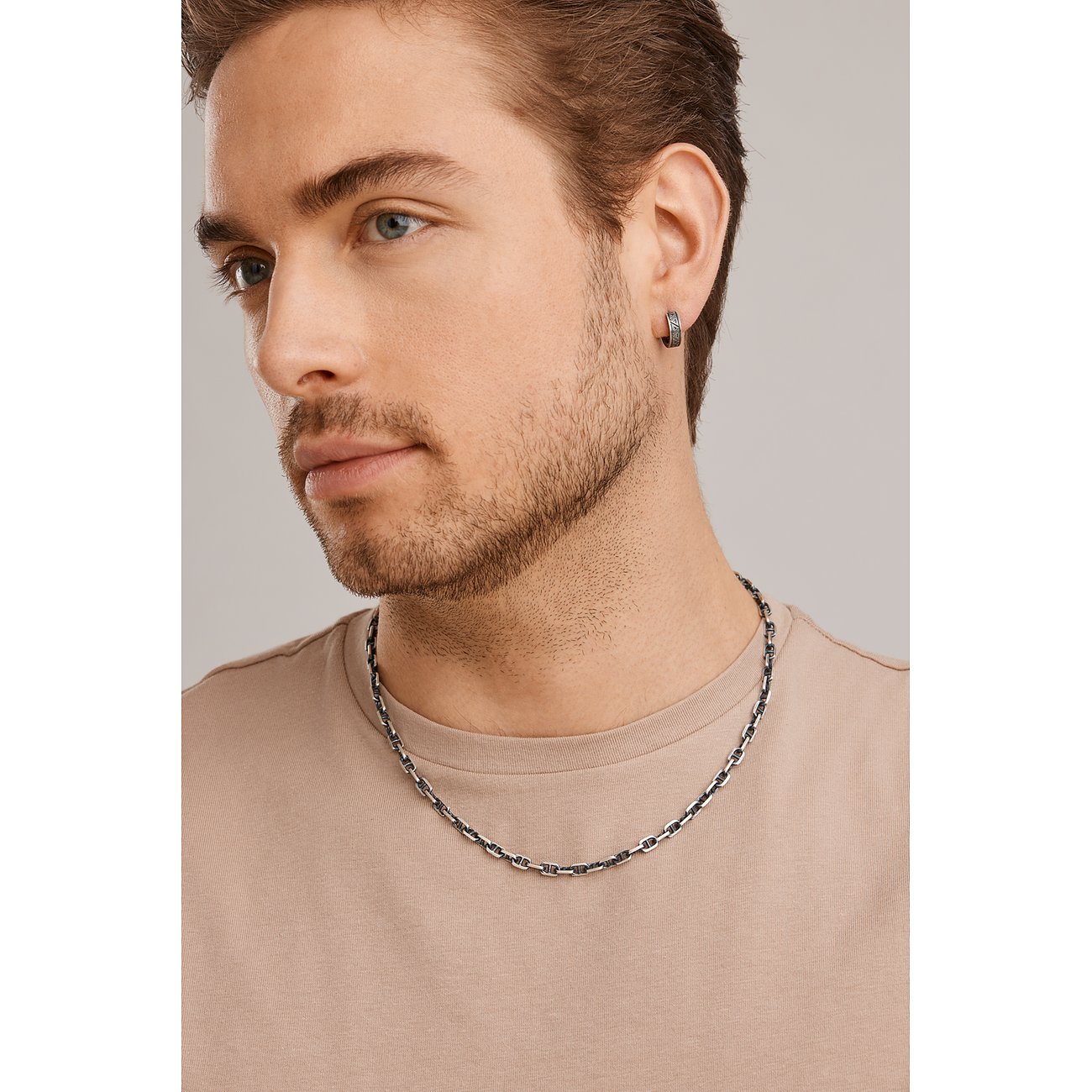 Collier Caï en argent 925 avec chaîne à maillons.