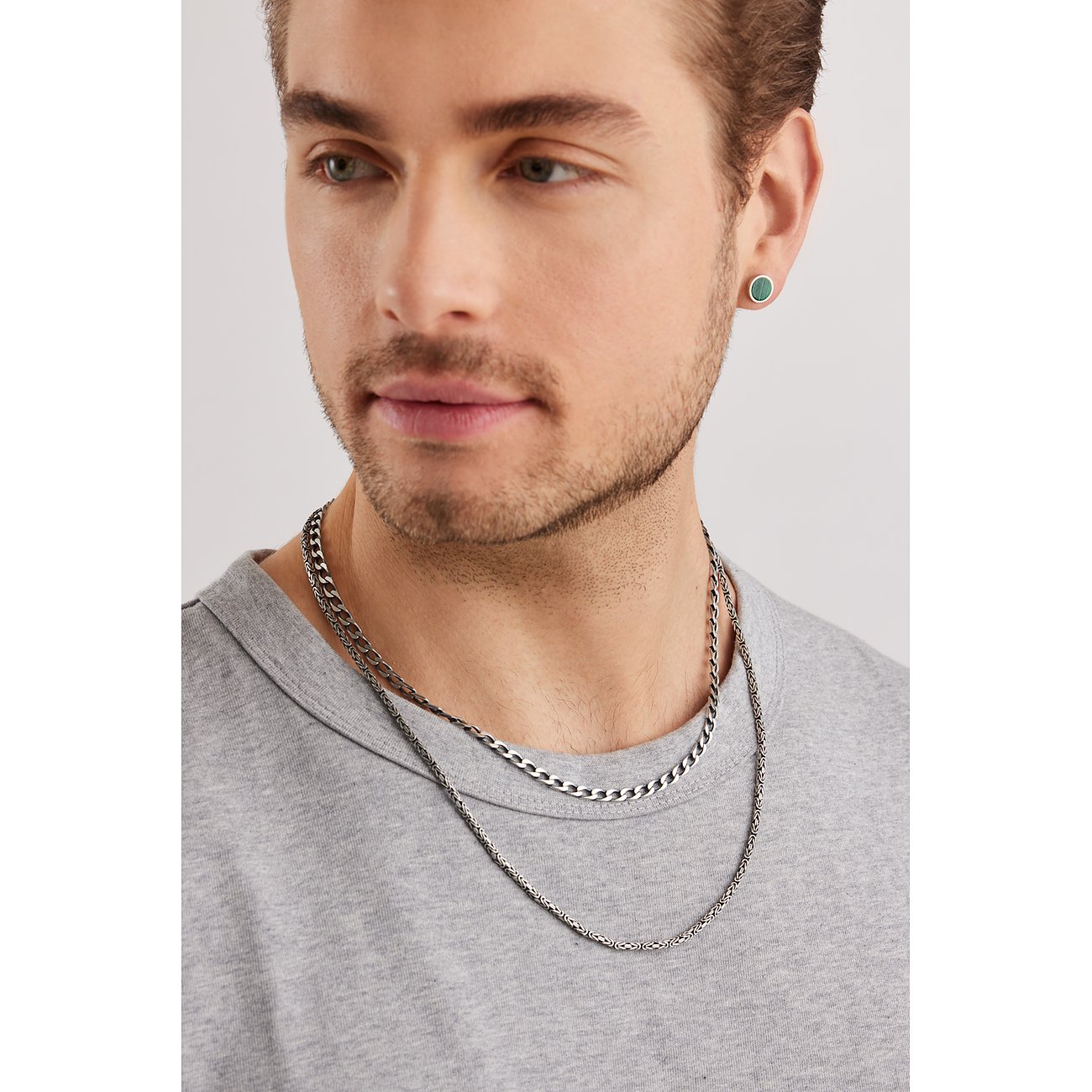 Collana Caï in argento 925 con due catene.