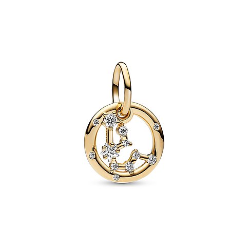 Pandora Anhänger aus gelbgoldfarbenem Metall mit Zirkonia.