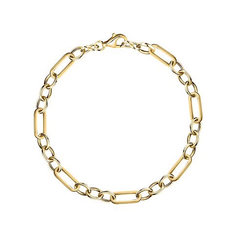 CHRIST Armband aus 585 Gelbgold mit ovalen und runden Gliedern.