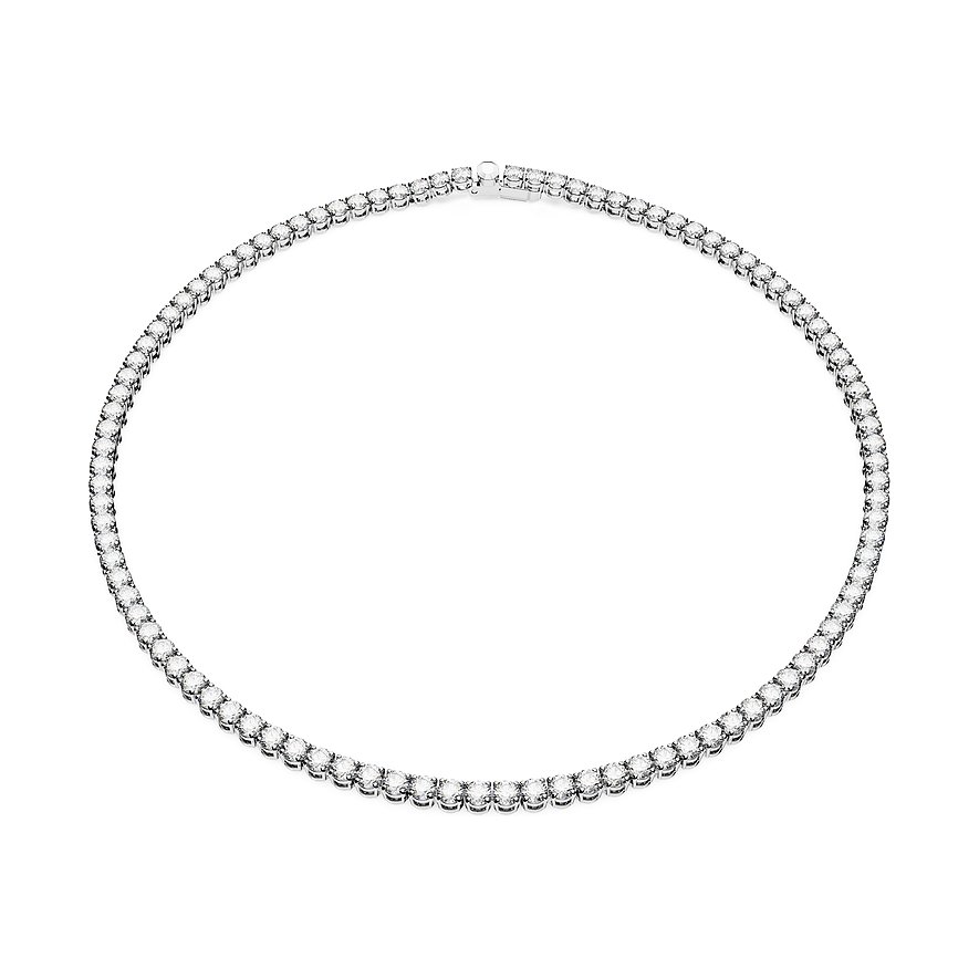Swarovski Halskette aus Metall, besetzt mit funkelnden Swarovski-Kristallen in Silber.