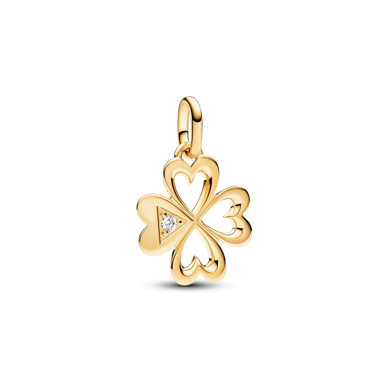 Pandora Anhänger aus gelbgoldfarbenem Metall mit Zirkonia.