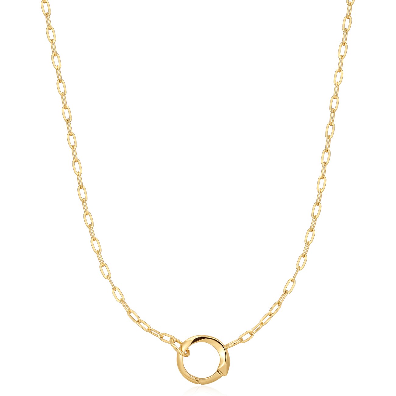 Ania Haie ketting van 925 zilver met een schakelketting en ring sluiting.