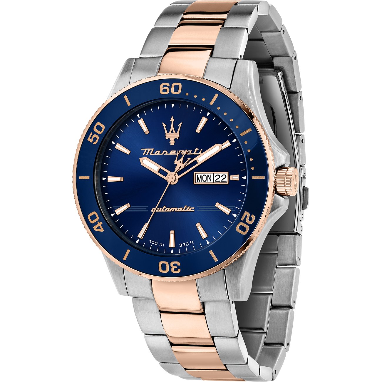 Maserati Competizione Orologio Uomo Automatico Acciaio Quadrante Blu Vetro Zaffiro - R8823100001