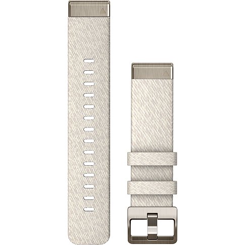 Garmin Uhrenarmband aus Textil, beige, mit Dornschließe.