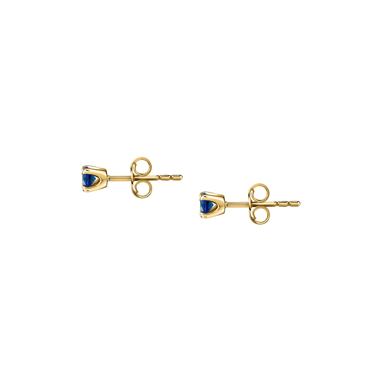 Live Diamond Ohrstecker aus 375 Gelbgold mit Saphir.
