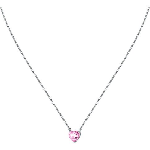 Collier Chiara Ferragni en laiton avec pendentif en zircone rose.