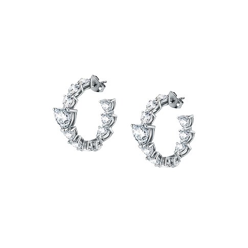 Boucles d'oreilles Chiara Ferragni en laiton avec zircone cubique.