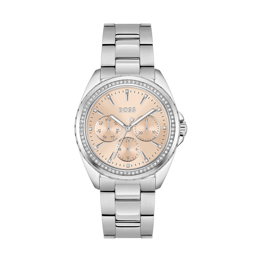 Boss Damenuhr Atea 1502732, Kristall, Damen, Edelstahl, Armband: Edelstahl, analog