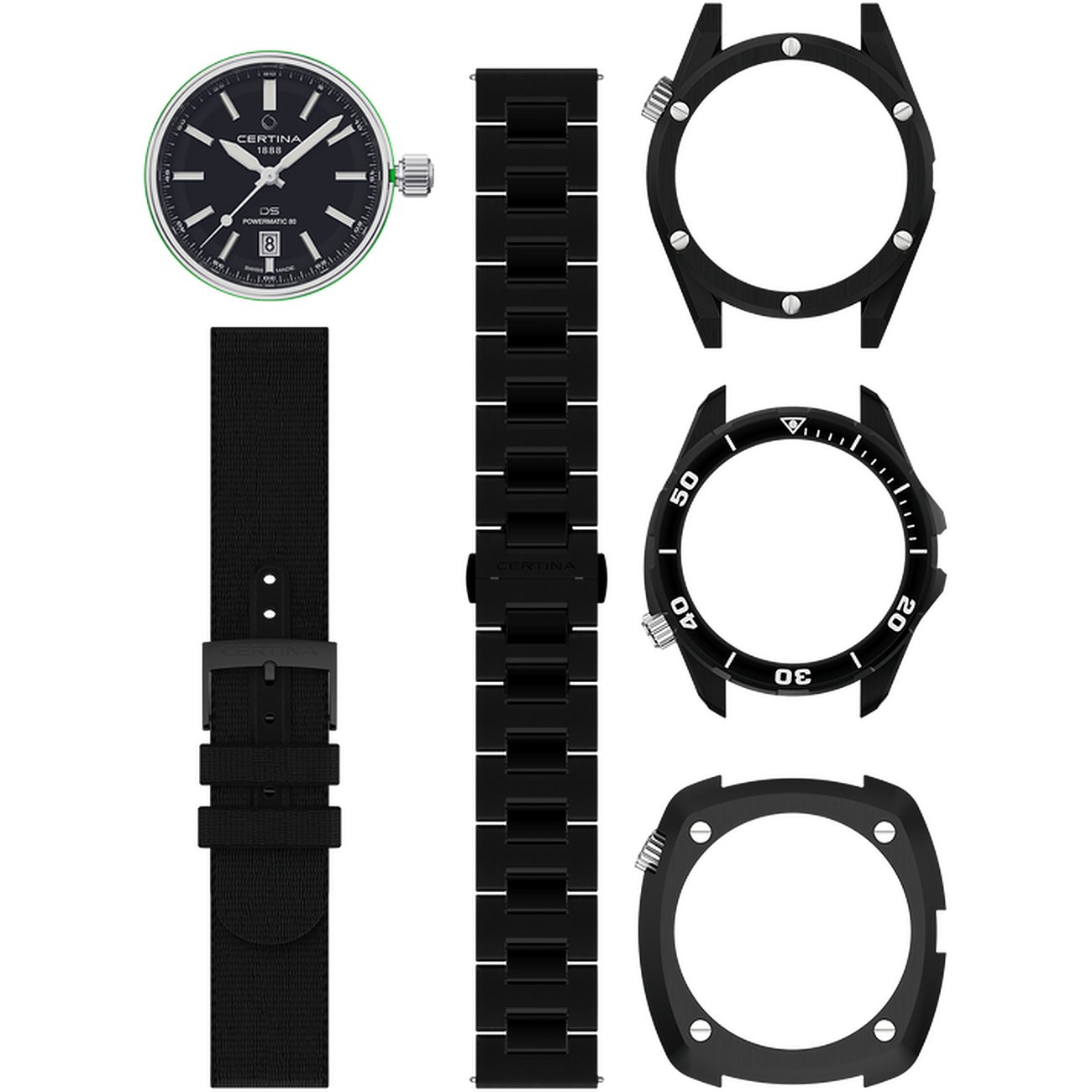 Certina Uhren-Kit DS Plus Kit Full Black C0414073905100