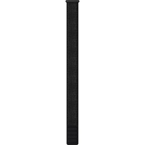 Garmin Uhrenarmband aus Perlon/Nylon, schwarz, mit geprägtem Muster.