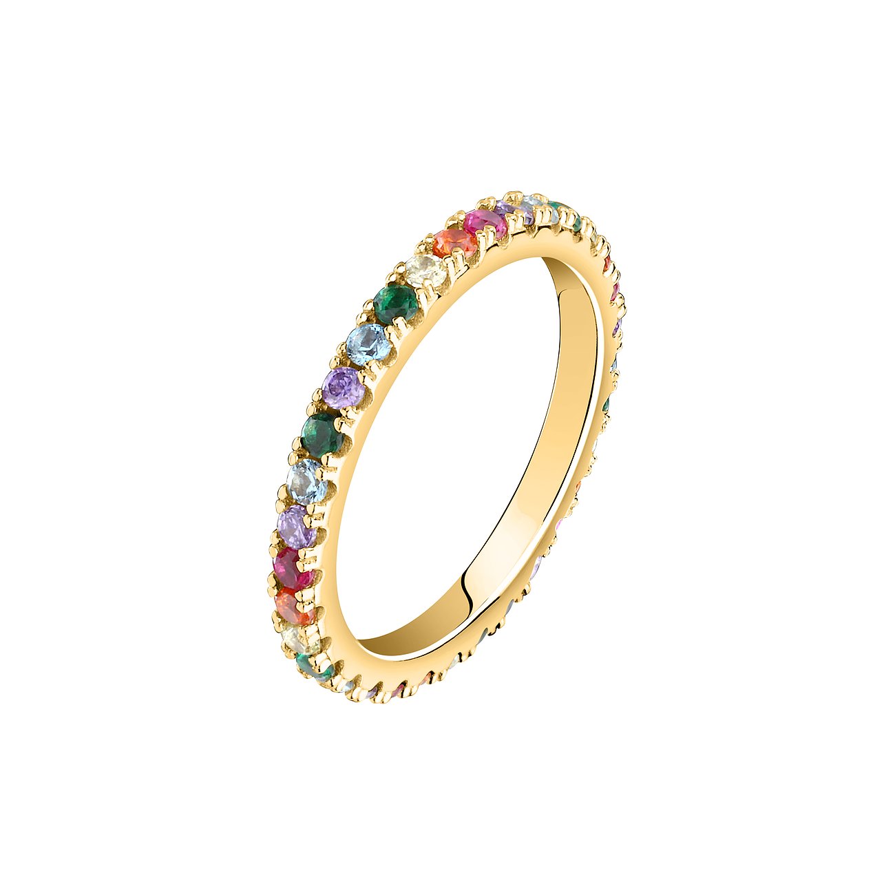 CHRIST Ring aus 925er Silber mit bunten Zirkonia.
