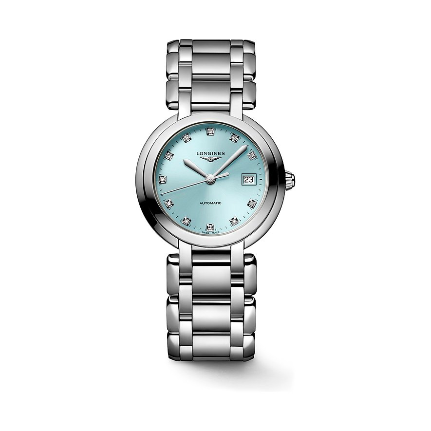 Longines Damenuhr Longines PrimaLuna L81134906, Damen, Edelstahl, Armband: Edelstahl, Automatik, analog