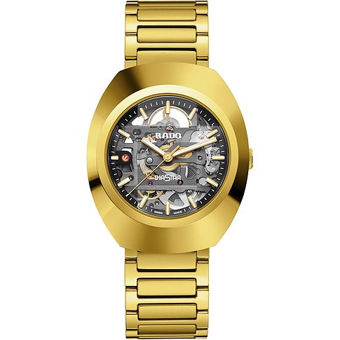 Rado Unisexuhr mit Keramikgehäuse, Skelett-Zifferblatt und Automatikwerk.