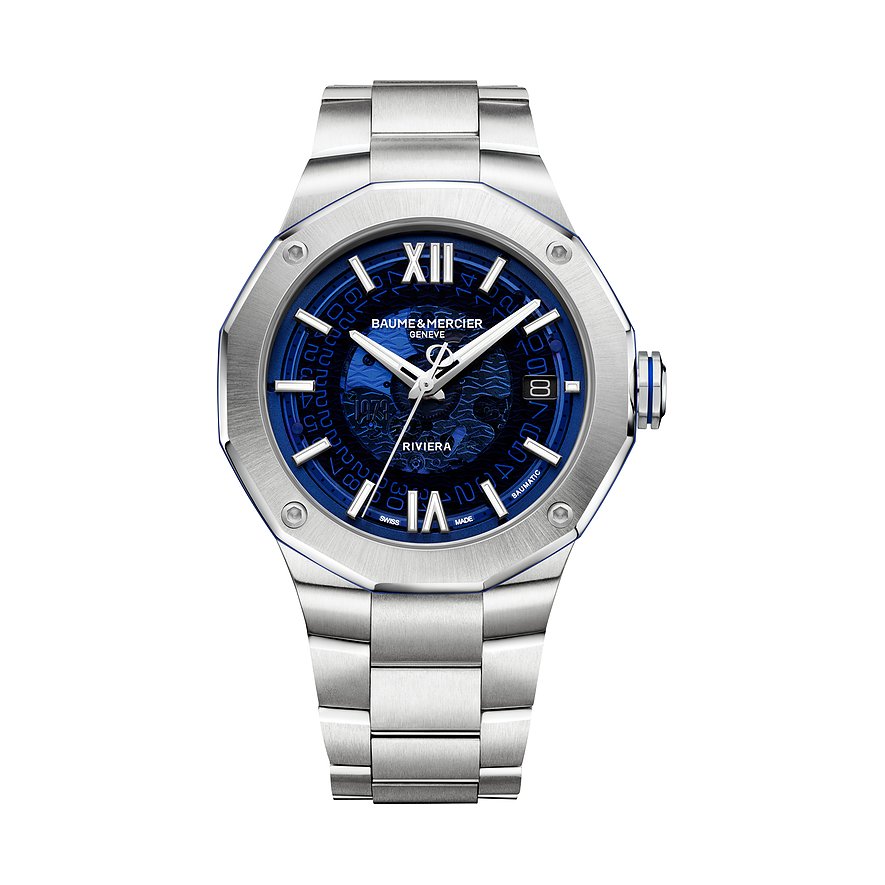 Baume & Mercier Herrenuhr Riviera Limitiert M0A10749, Herren, Edelstahl, Armband: Edelstahl, Automatik, analog
