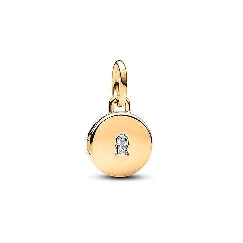 Pandora Anhänger aus Metall mit Zirkonia im Schlüsselloch-Design.