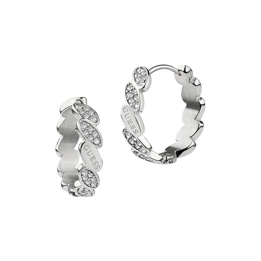 Earrings Creole 35 Stainless Steel & Crystals Gold Crystal – COEUR DE