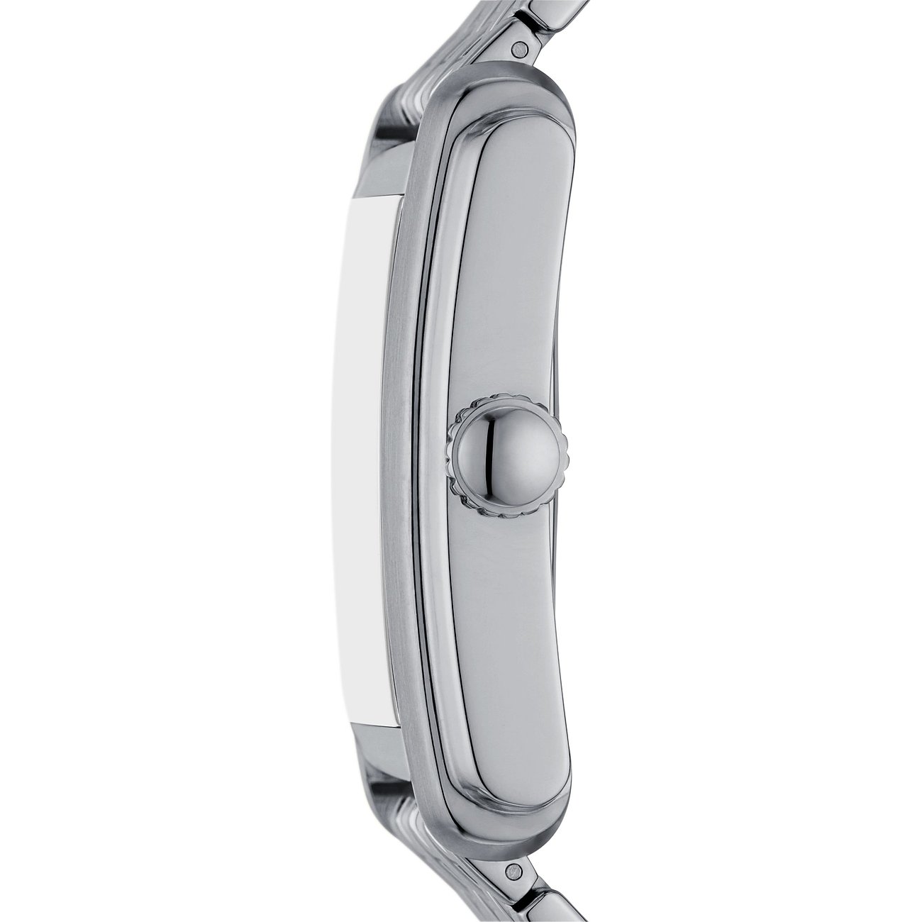 Fossil Herrenuhr mit Edelstahlgehäuse und geradlinigem Design.